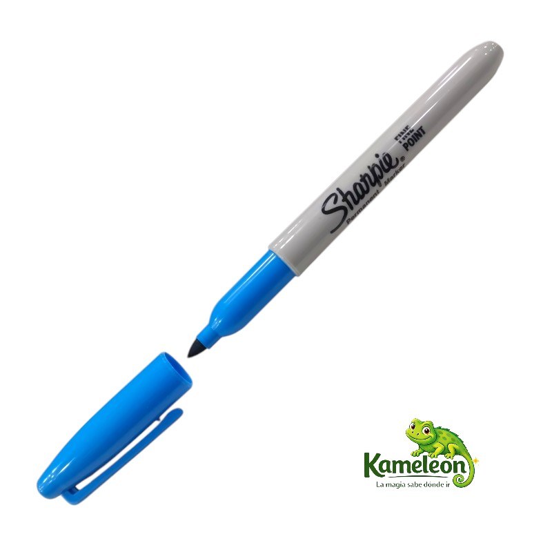 Marcador permanente sharpie azul brillante fino