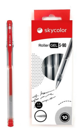 Lapicera roller gel s-90 rojo sky