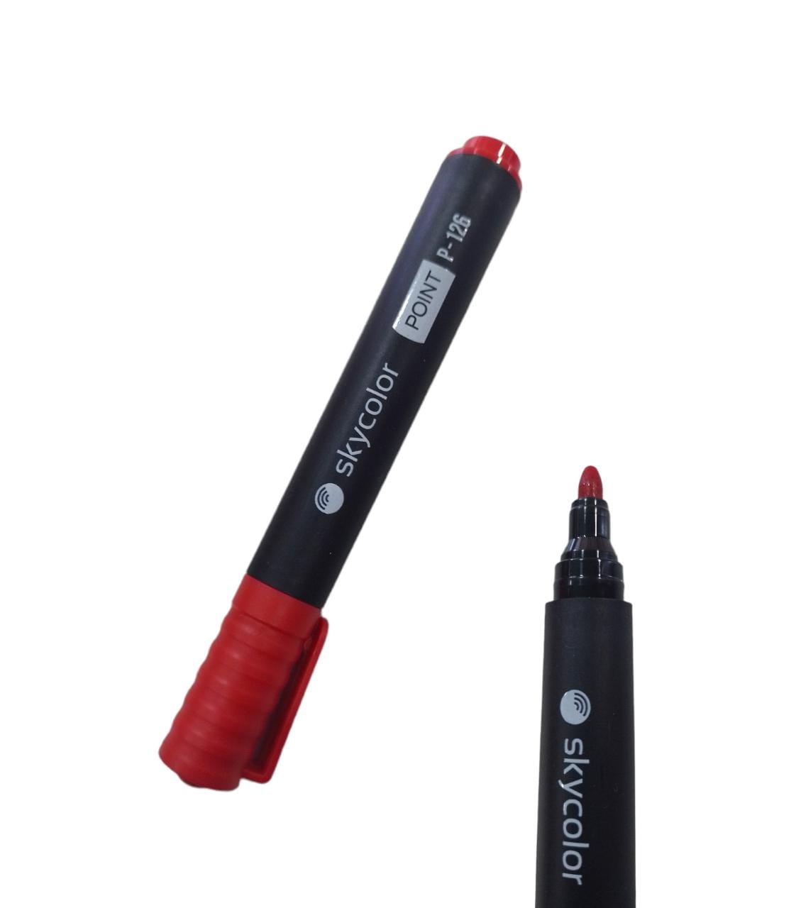 Marcador permanente sky  punta redonda p-126 rojo