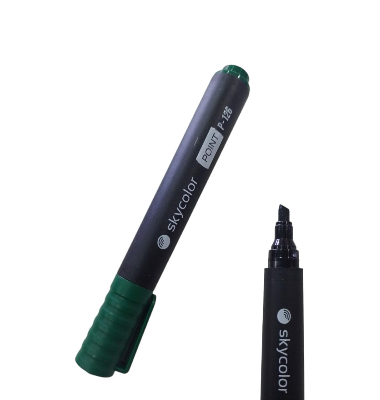 Marcador permanente sky punta biselada p-126 verde