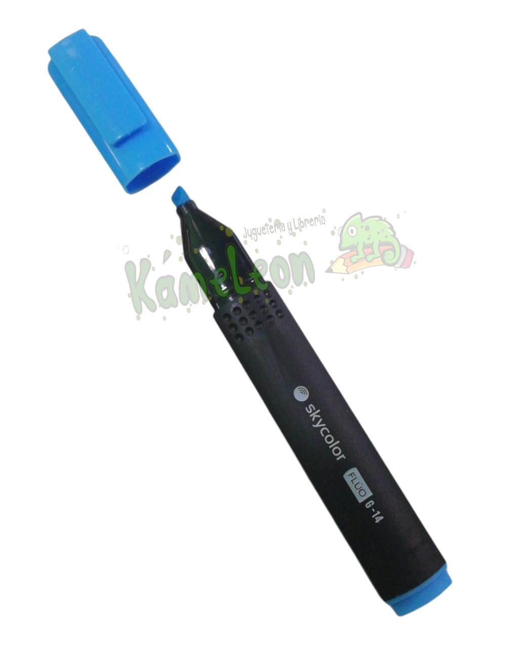 Resaltador skycolor chato g-14 fluo celeste 