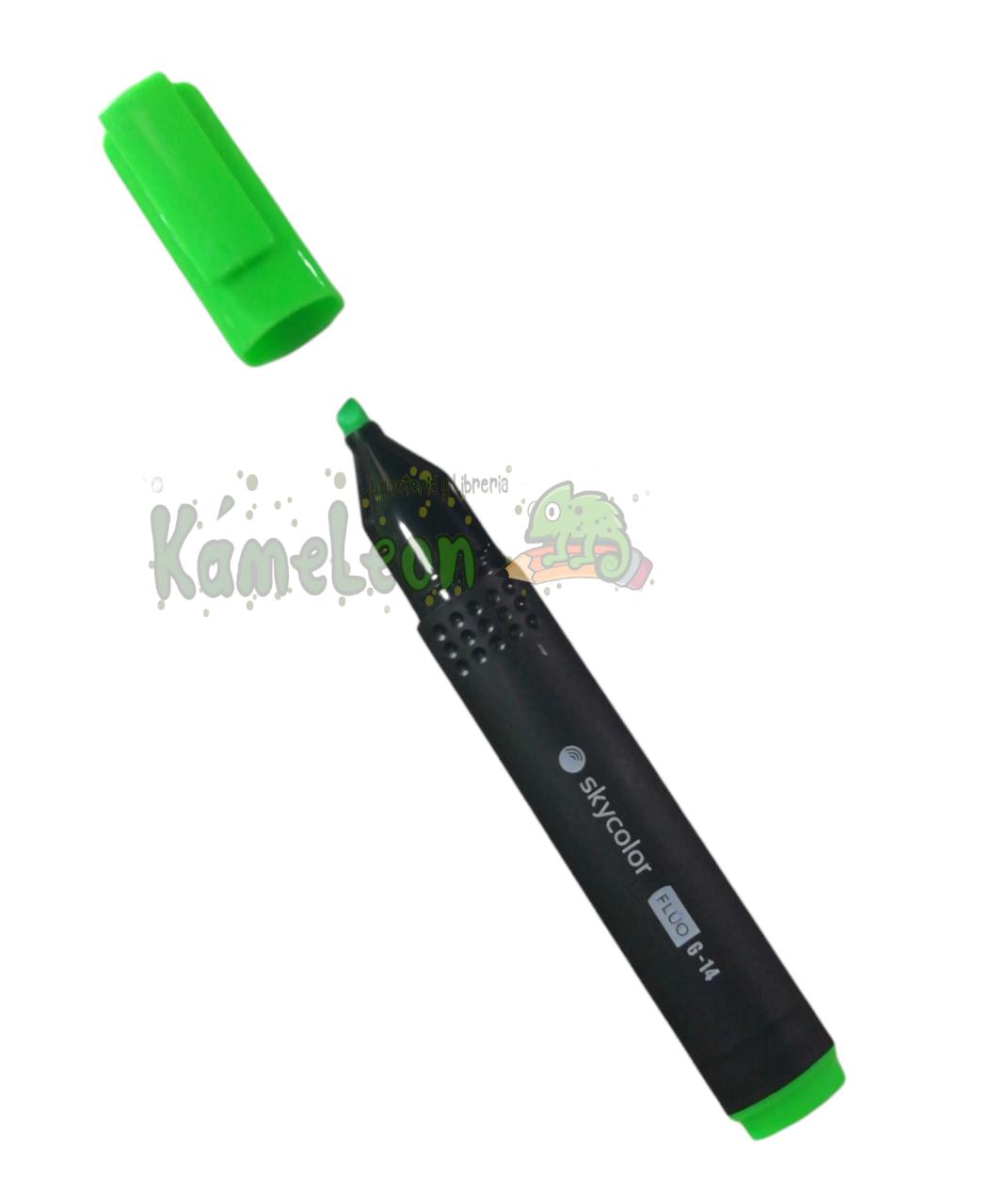 Resaltador skycolor chato g-14 fluo verde 