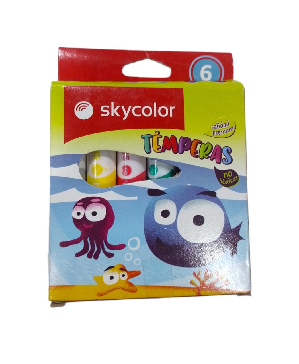 Temperas skycolor x6 colores
