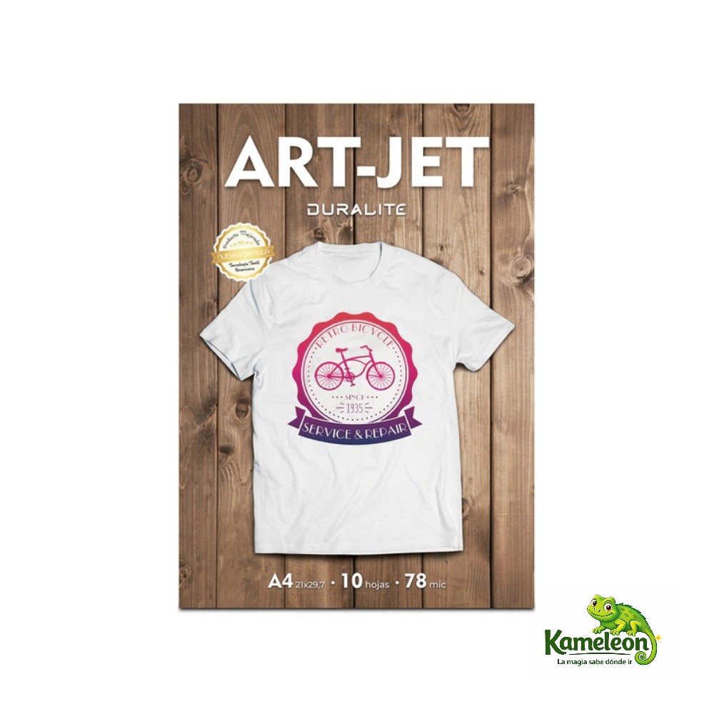 Papel trnasfer art-jet ropa clara duralite a4 - 10hj. - 78mic.