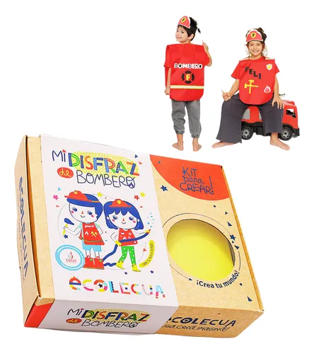 Kit para crear "ecolecua" mi disfraz de bombero