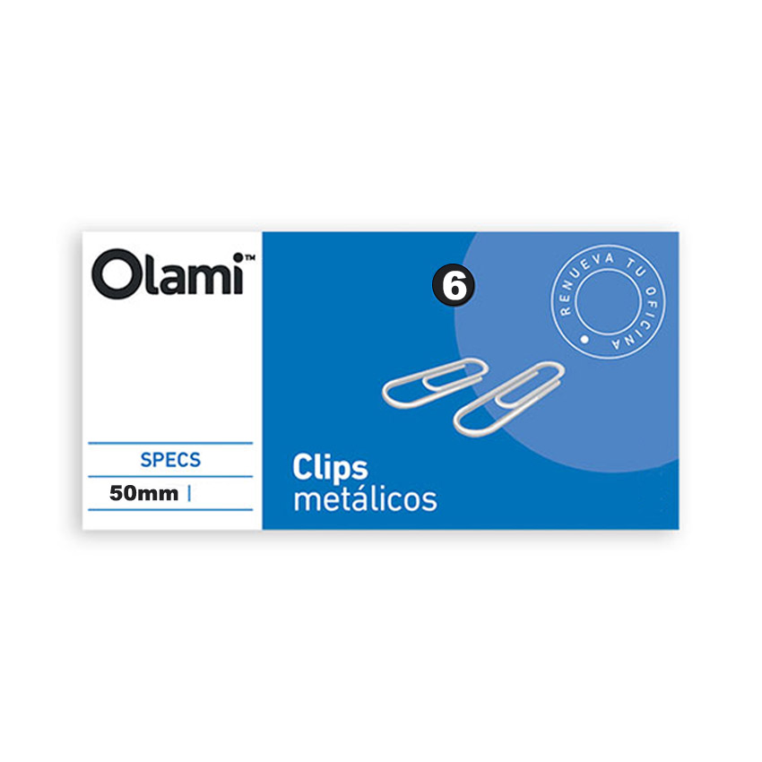 Clips metalico olami n 6  50mm