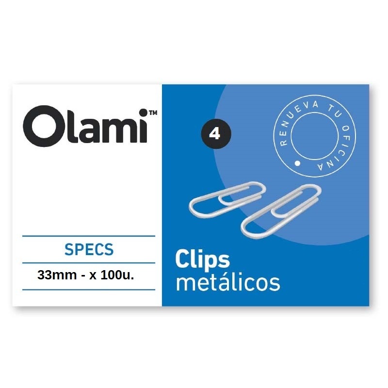 Clips metalicos olami n 4  33mm