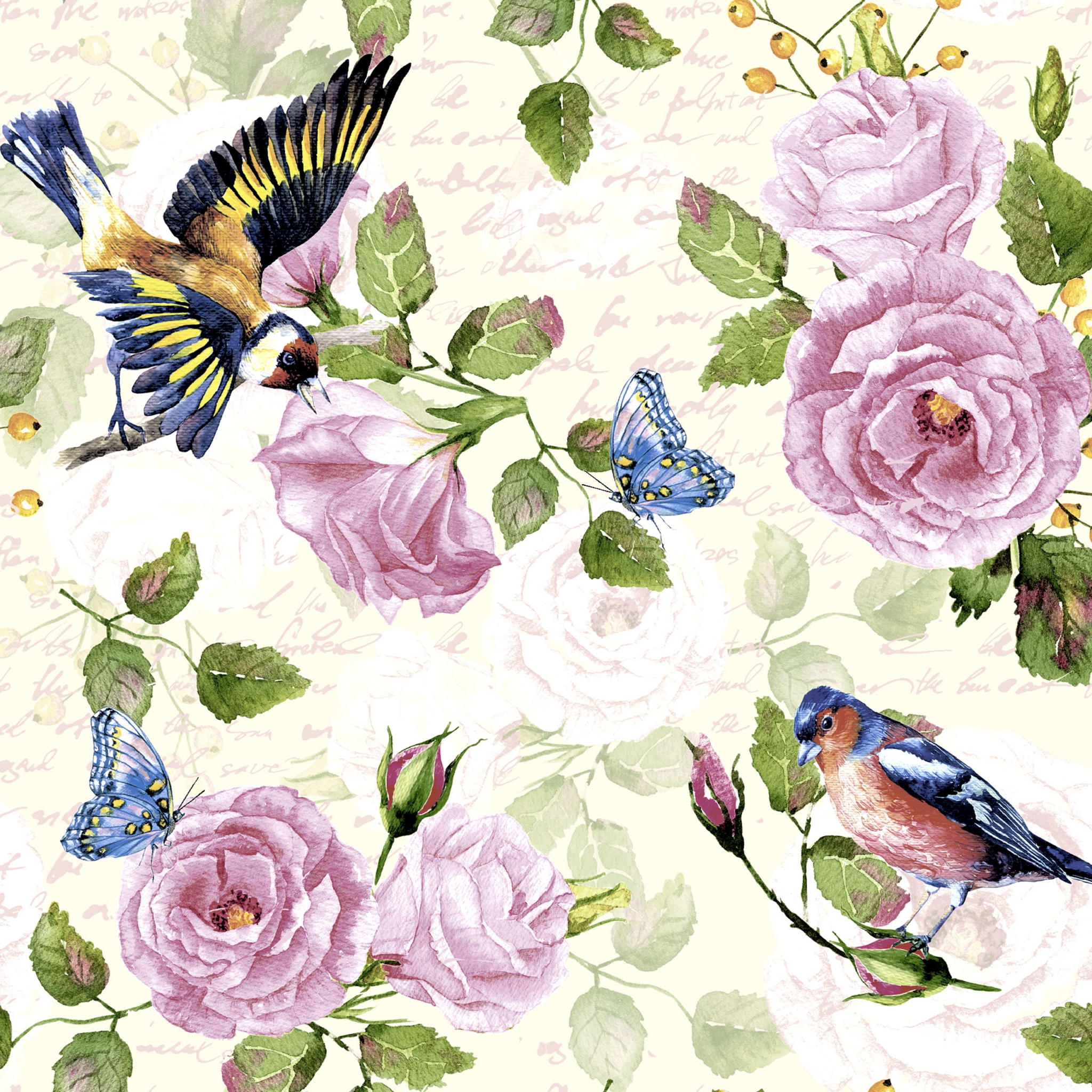 Servilleta decoupage vintage garden