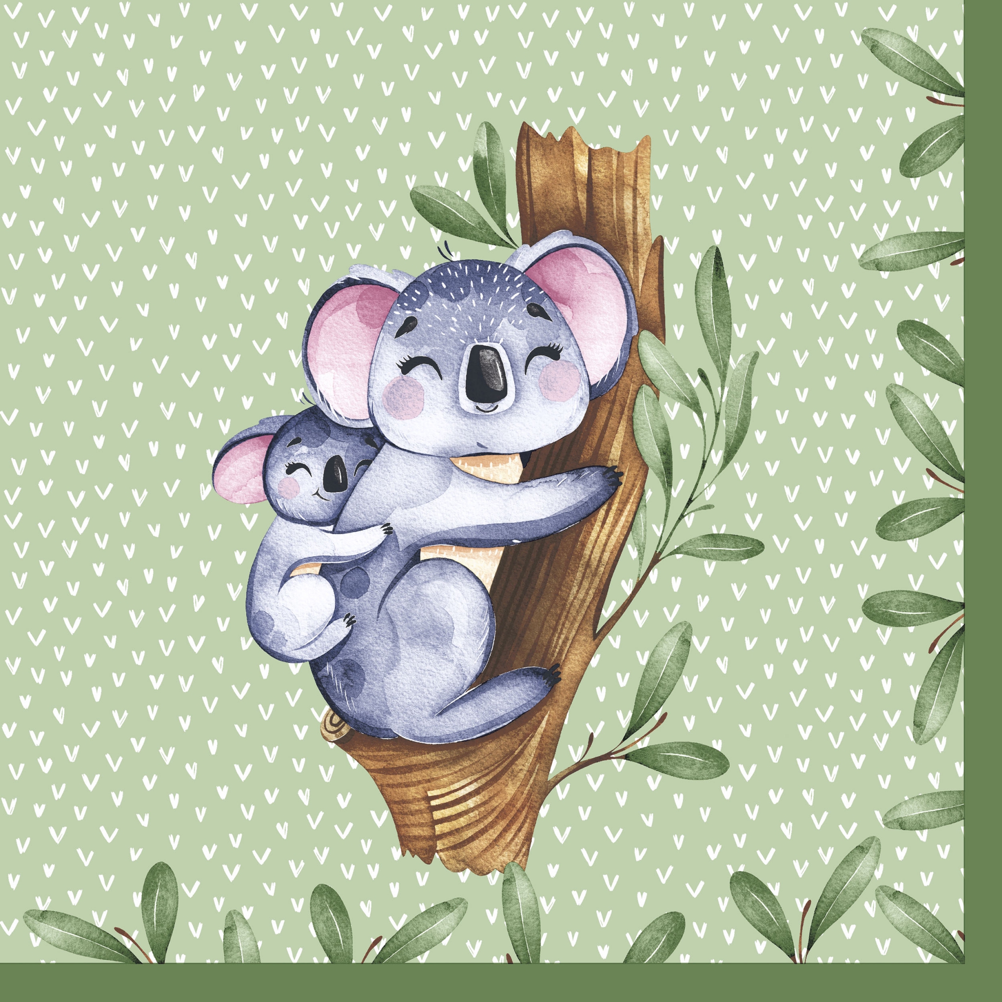 Servilletas decoupage koalas