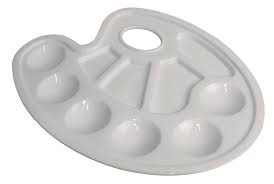 Paleta plastica para pinturas