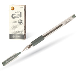 Lapicera roller gel sabonis plateada con brillos (gl501p)