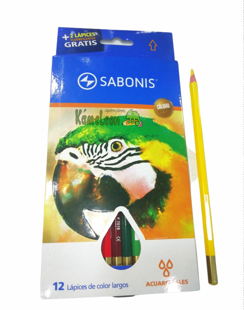 Lapices sabonis acuarelables x12 colores