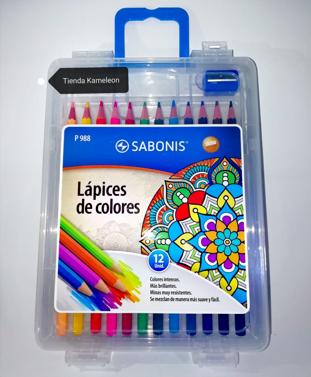 Lapices sabonis en valija x12 colores