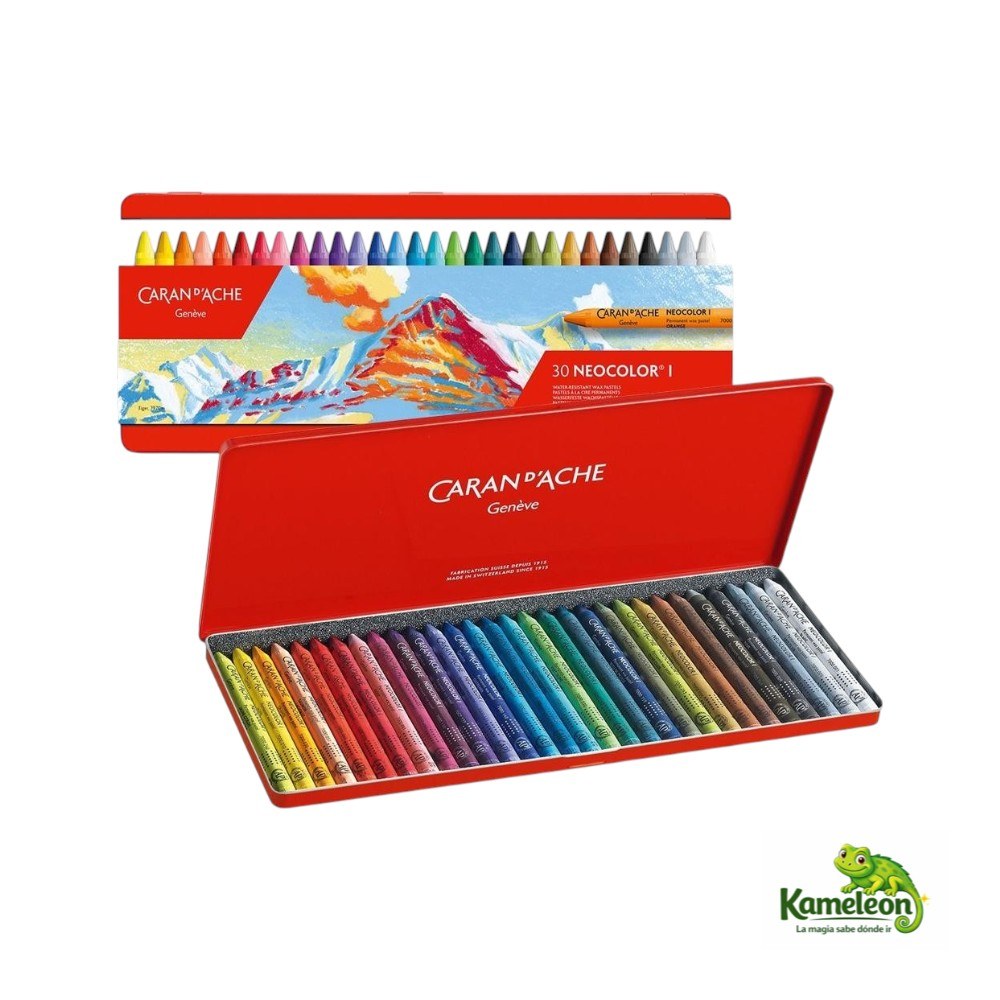 PASTELES A LA CERA CRAYONES PROFESIONALES CARAN D-ACHE LATA X30
