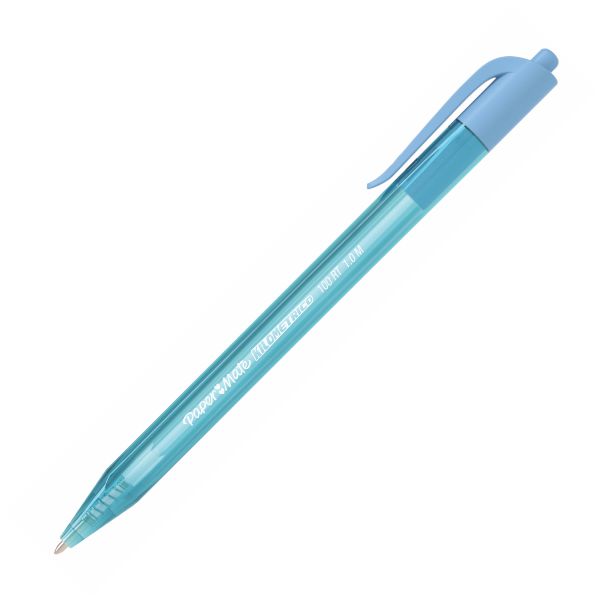 Lapicera paper mate retractil celeste
