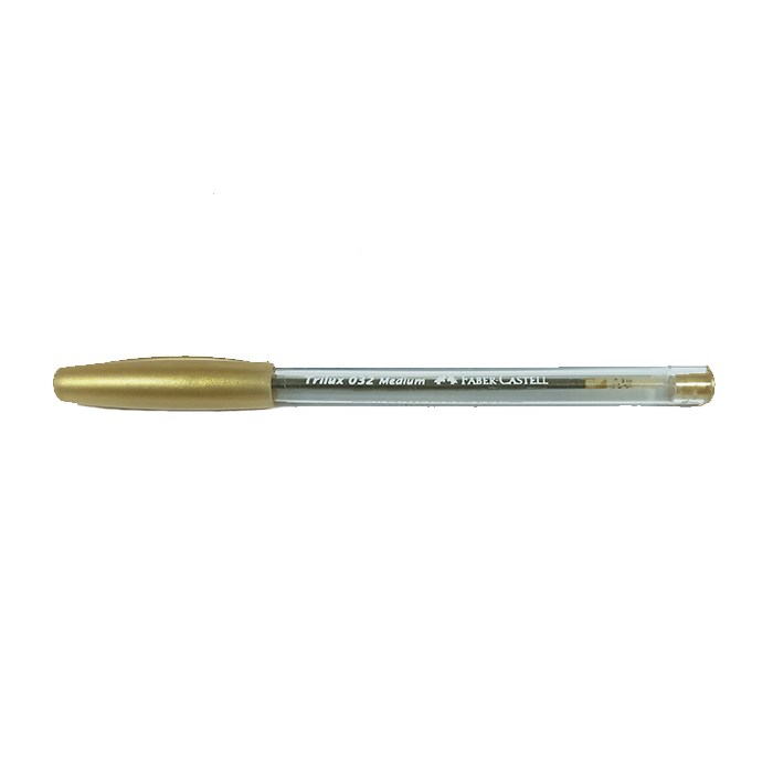 Lapicera faber castell dorada trilux 032 m
