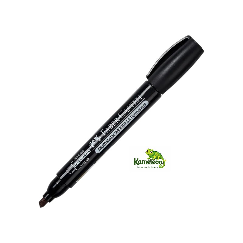 Marcador faber castell negro permanente 54-e