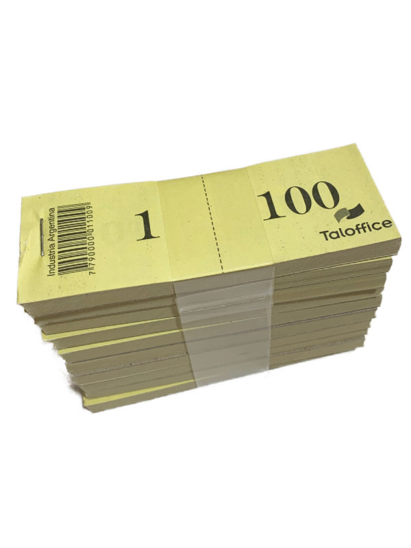 Talonario de numeros del 1-100