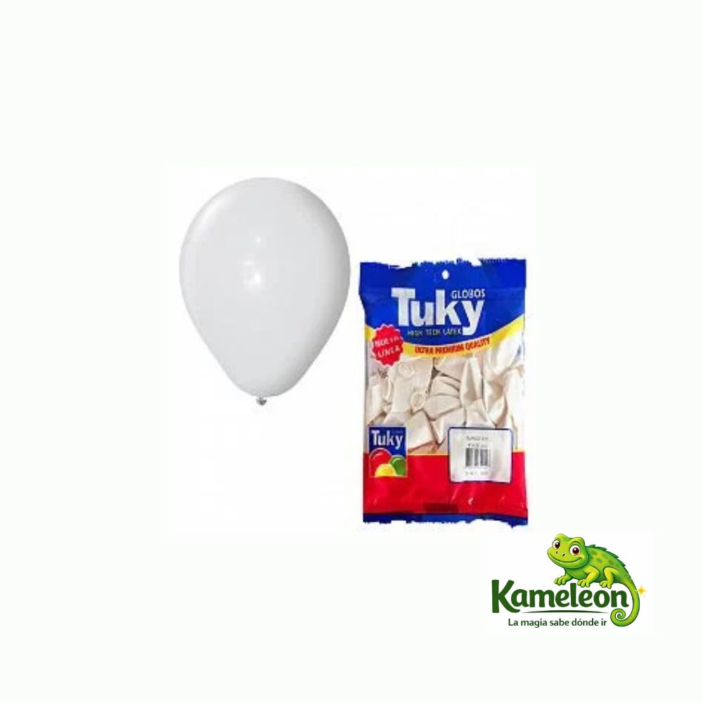 Globo tuky 12" x 25 blanco