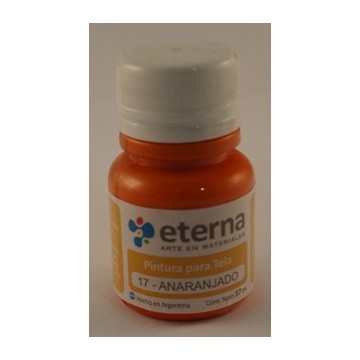 Pintura para tela naranja x 37ml.