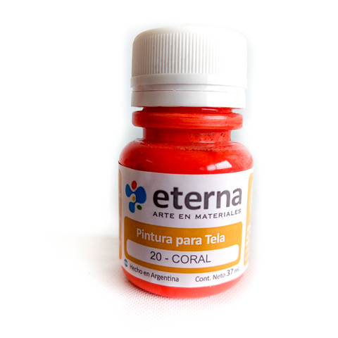 Pintura para tela 20 - coral x 37ml.
