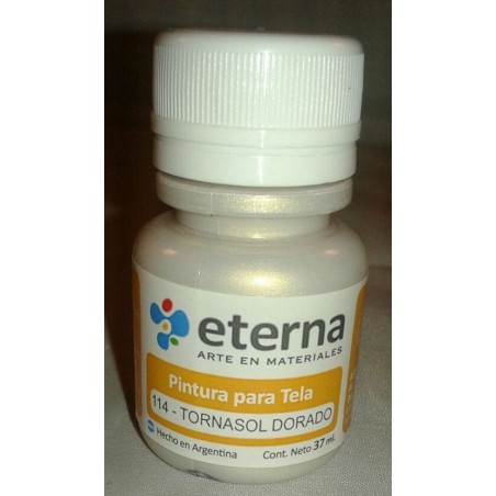 Pintura para tela 114- tornasol dorado x 37 ml.