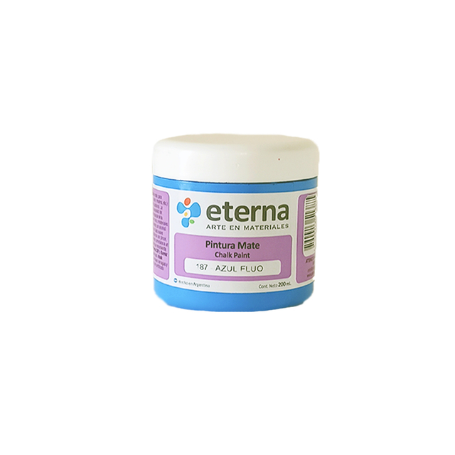 Pintura a la tiza eterna 187-azul fluo 200ml