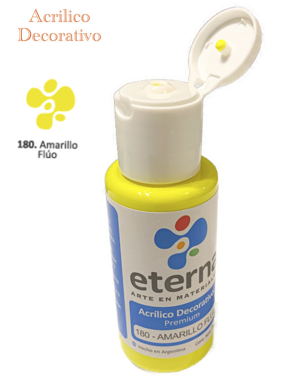 Acrilico eterna 50ml 180-amarillo fluo 
