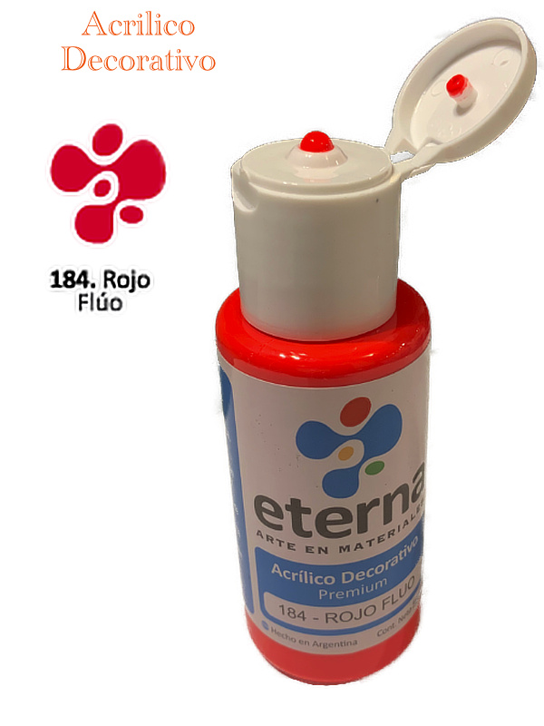 Acrilico eterna 50ml 184-rojo fluo