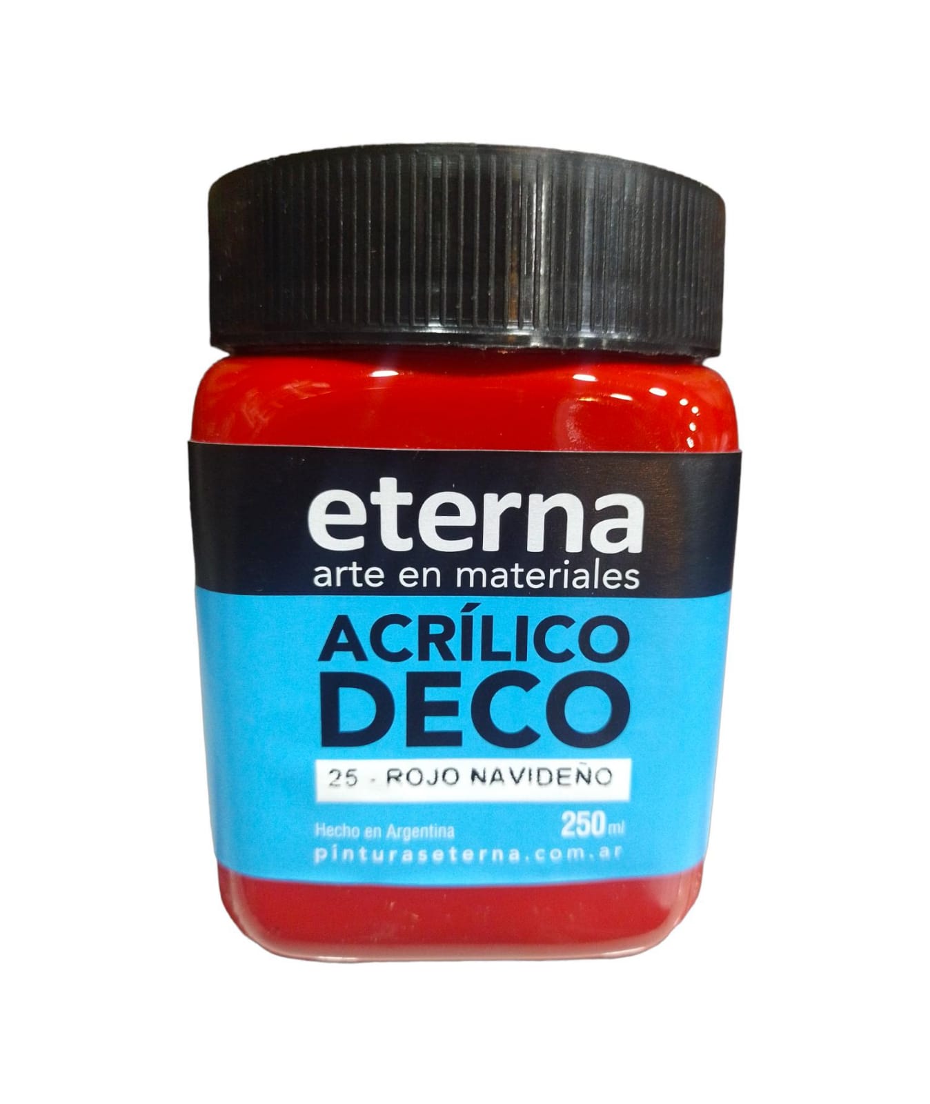 Acrilico eterna 250ml rojo navideÑo 25  