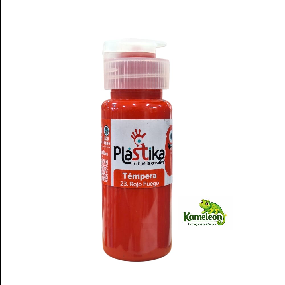 Tempera plastika 60ml 23. rojo fuego