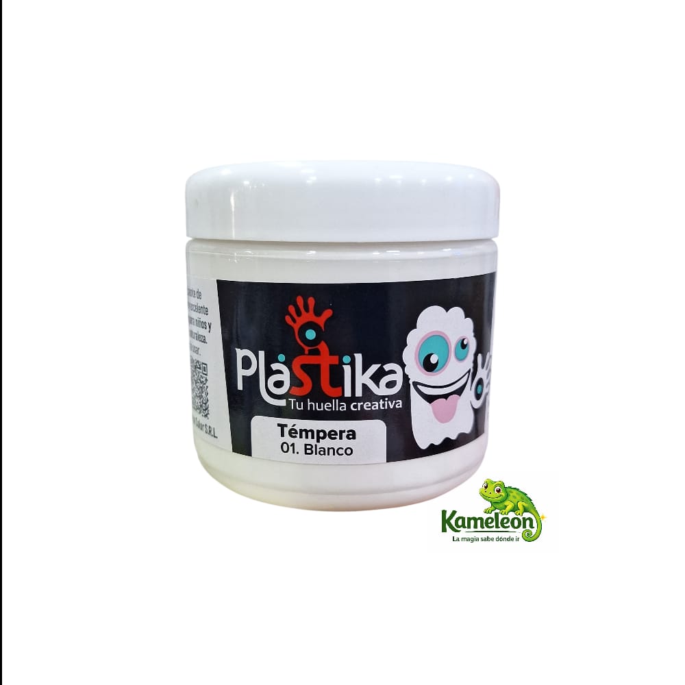 Tempera plastika 200ml 01. blanco