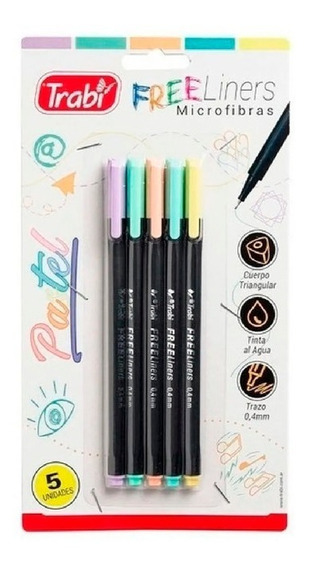 Microfibra trabi "freeliners x5 pastel" 