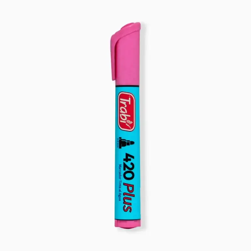 Marcador trabi tinta al agua 420 rosa fluo