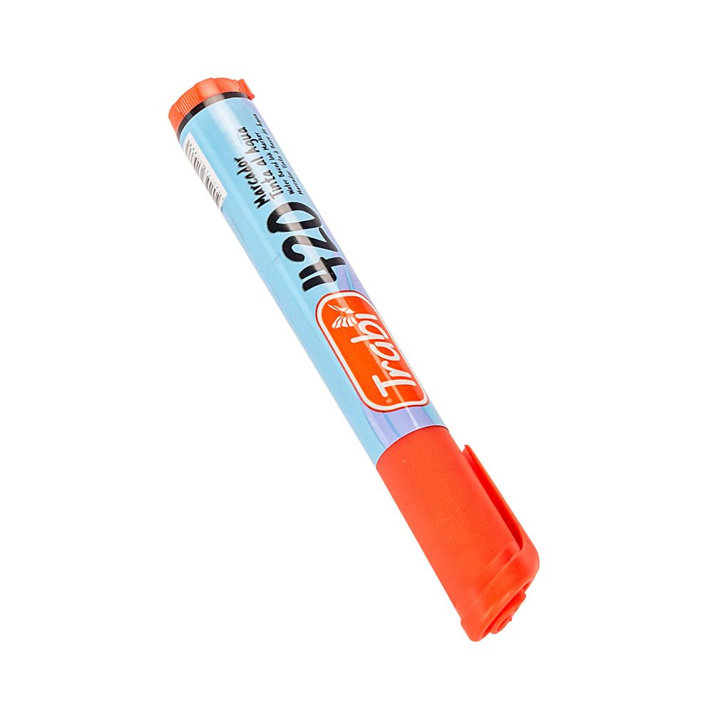 Marcador trabi tinta al agua 420 naranja fluo
