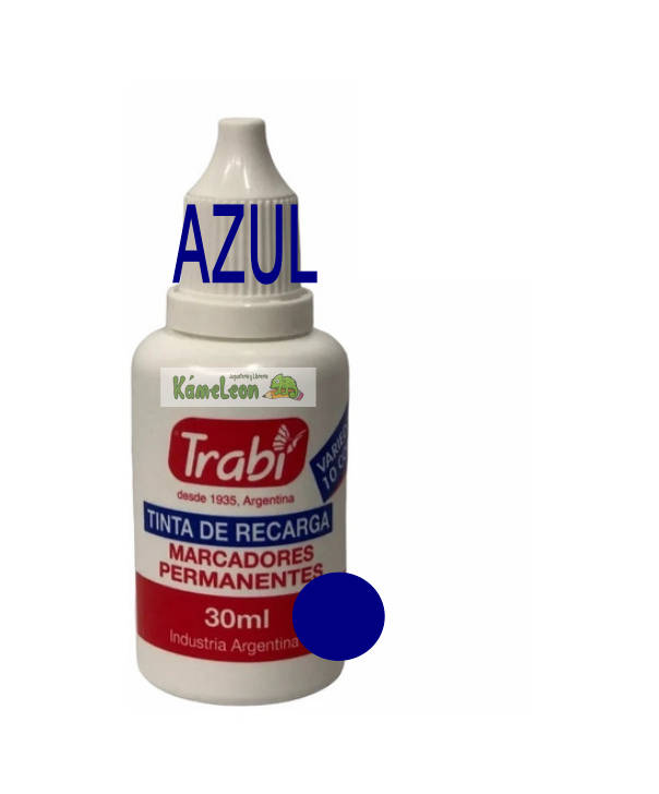 Tinta trabi permanente azul 30ml