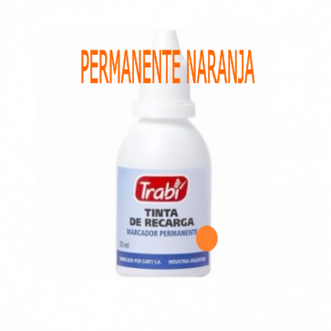 Tinta trabi permanente naranja x 30 ml