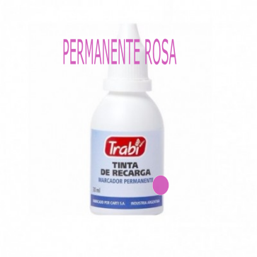 Tinta trabi  permanente rosa x 30 ml.