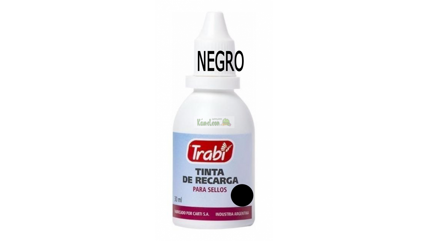 Tinta trabi sellos negro 30 ml