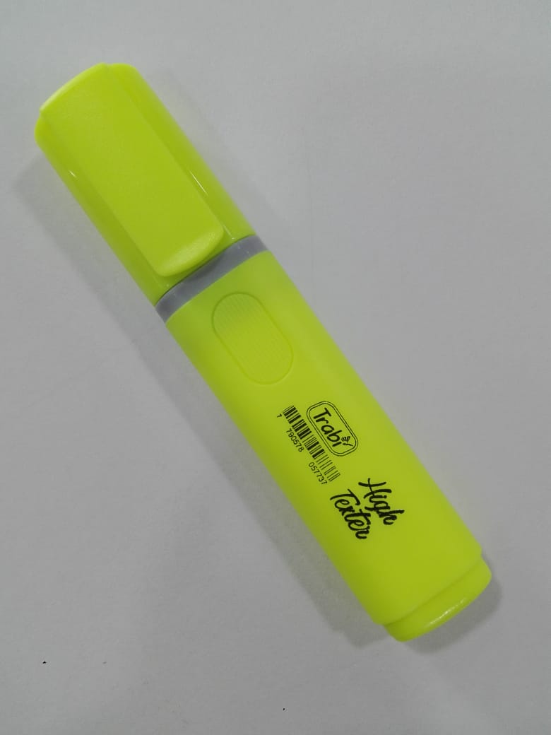 Resaltador trabi chato fluo amarillo 