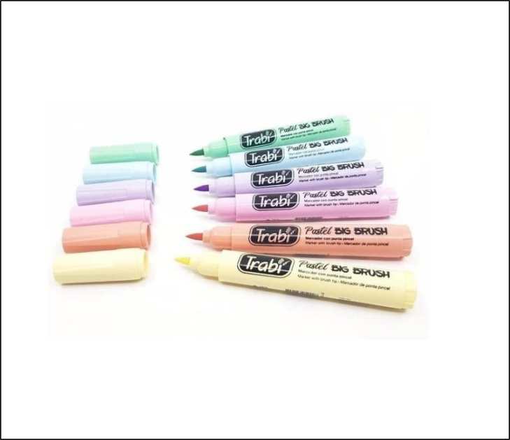Marcadorres trabi big brush x 6 pastel