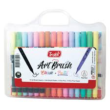 Marcadores trabi valija art brush classic + pastel
