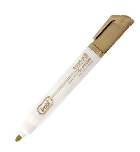 Marcador trabi pintura  negro o dorado 2-4mm