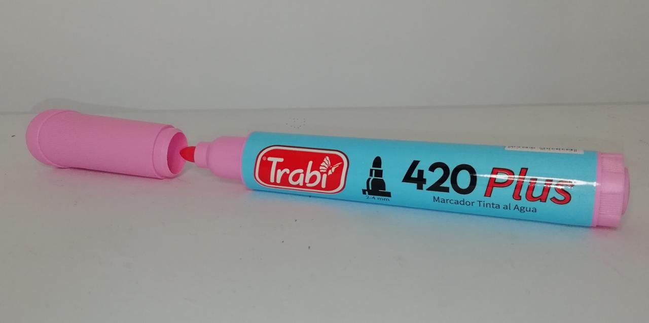 Marcador al agua trabi rosa 420 punta redonda 