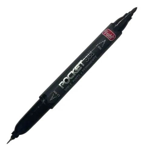 Marcador permanente trabi duplo pocket negro