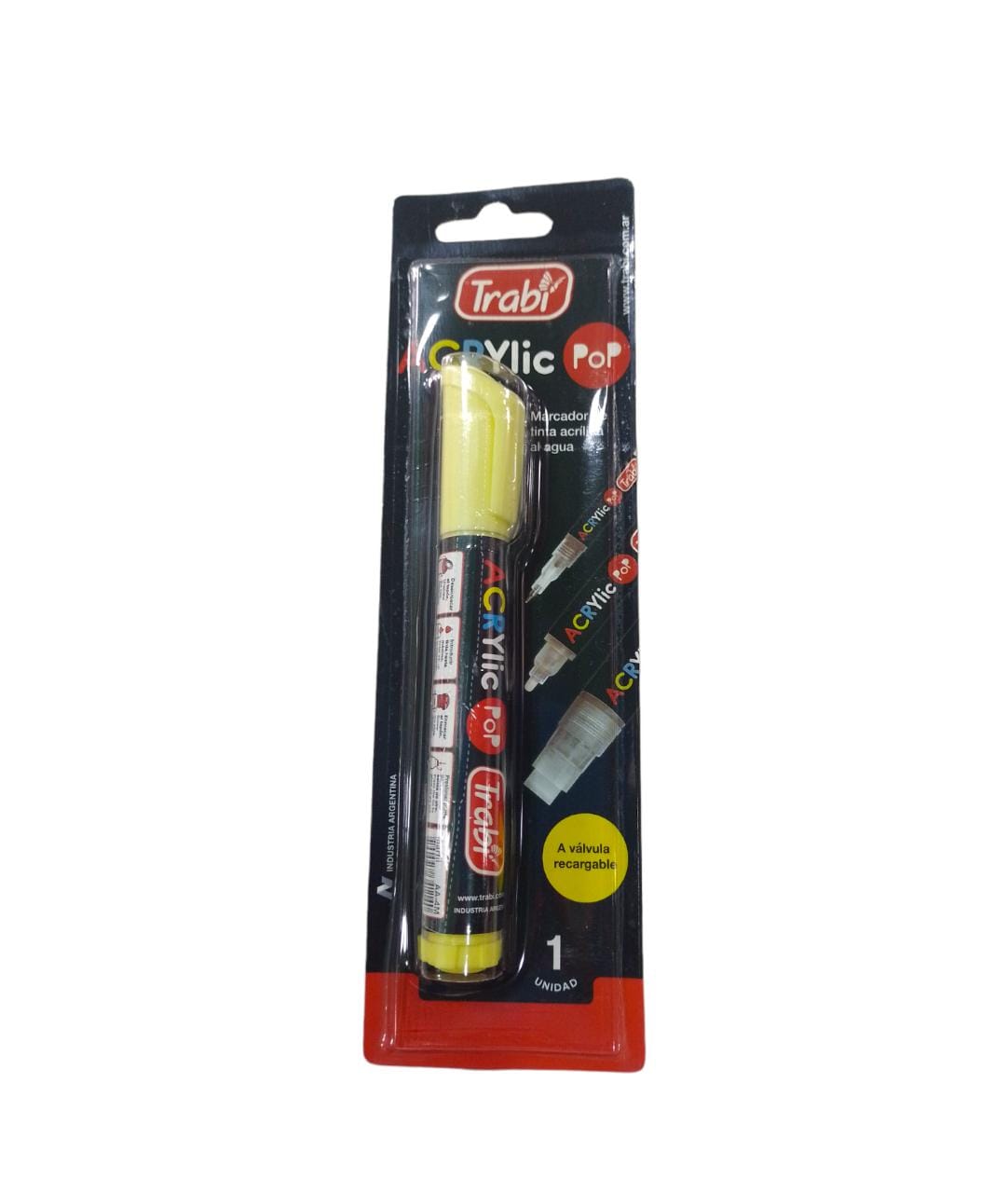 Marcador trabi "acrylic pop " amarillo pastel 2-4mm