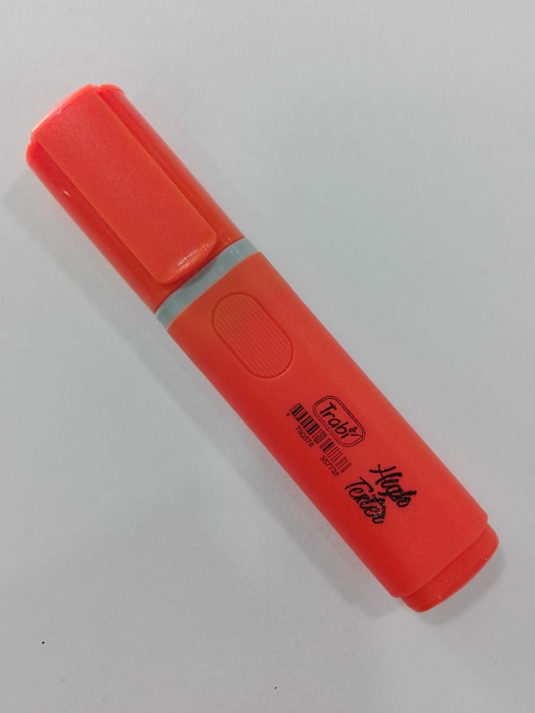 Resaltador trabi chato fluo naranja