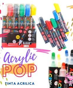 Marcador trabi pigment pop permanente base solvente est. 6u. surt. recargables
