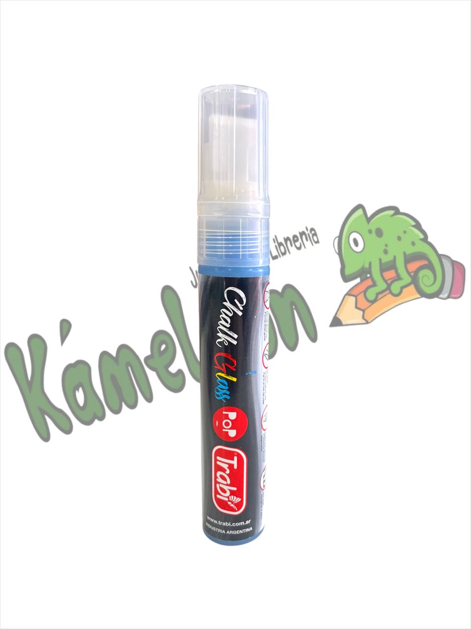 Marcador trabi tiza chalk glass celeste