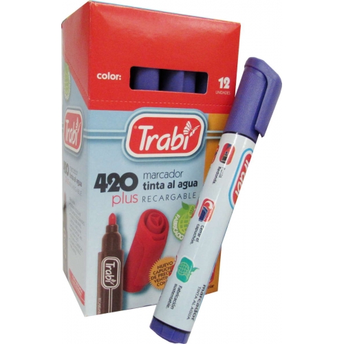 Marcador trabi al agua  violeta 420 punta redonda 